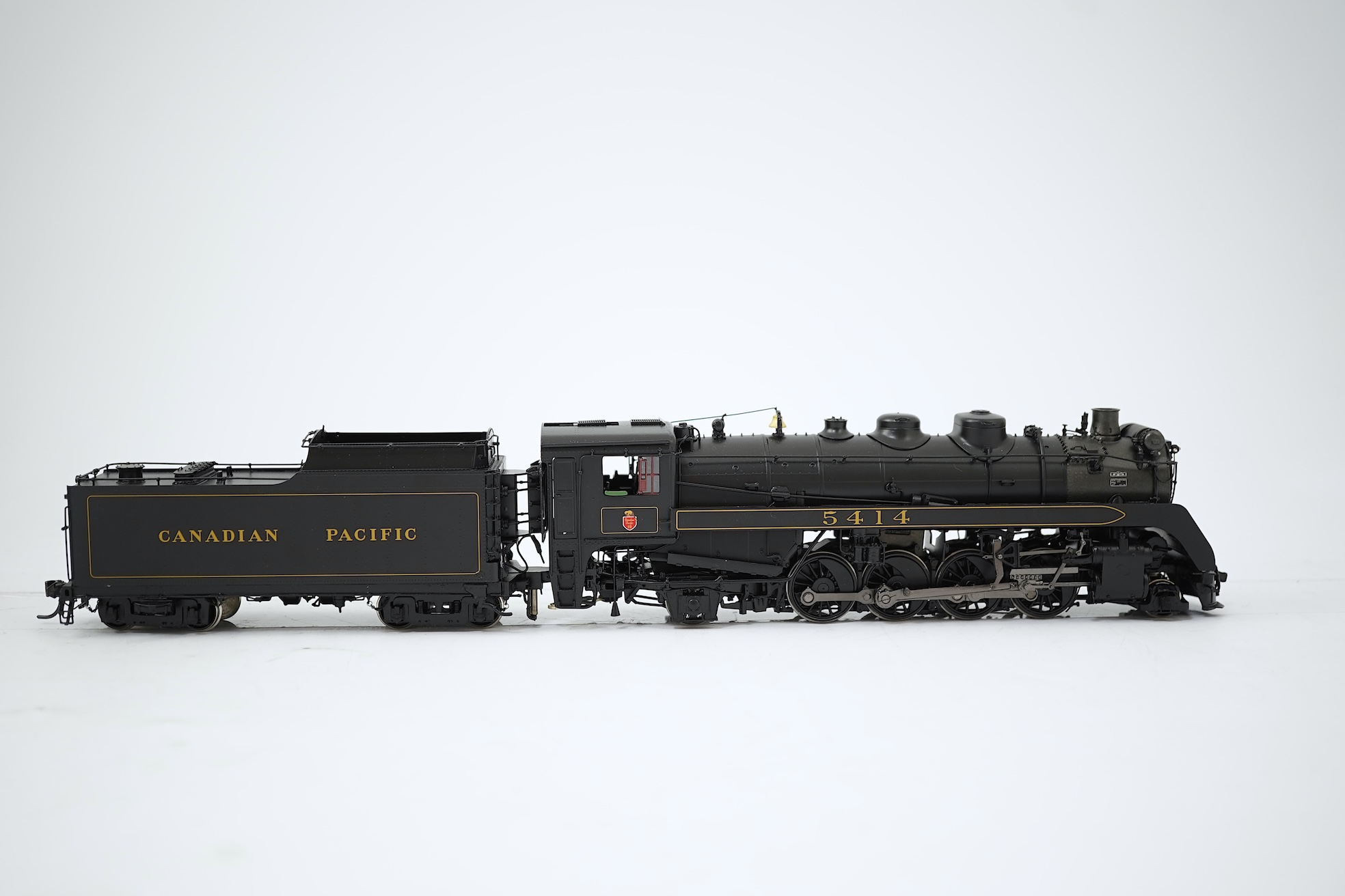 A boxed HO gauge Division Point model of Canadian Pacific Railway P-2g, 5414, 2-8-2 locomotive with bogie tender, powered for two rail operation.